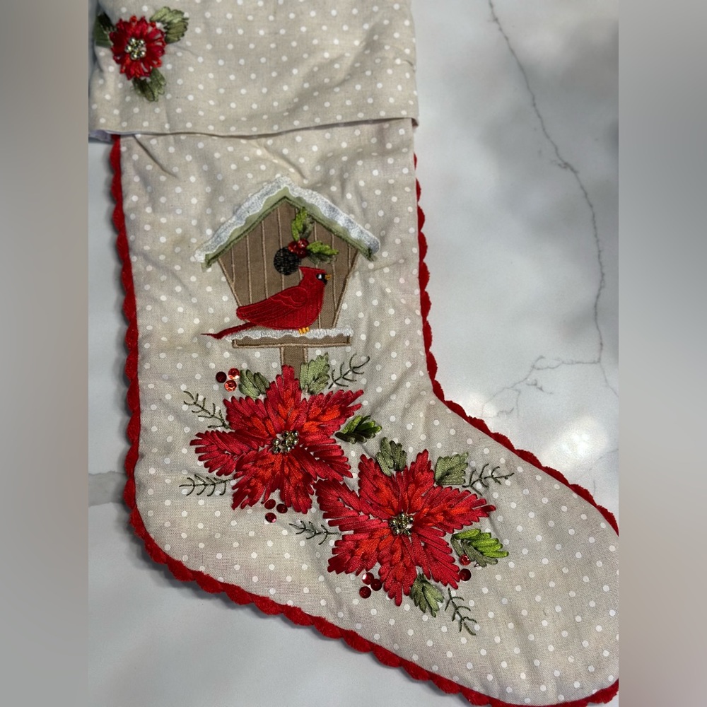 Christmas Stocking Cardinal
Poinsettia Bird house